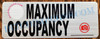 MAXIMUM OCCUPANCY - BRUSHED ALUMINUM  Fire Department Sign