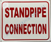 Standpipe Connection Sign Standpipe Connection Sign