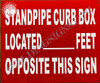 Standpipe Curb Box Located Opposite This Sign Sign