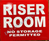 Riser Room Sign Riser Room Sign