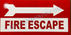 FIRE Escape right Sign Right Arrow
