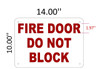 FIRE DOOR DO NOT BLOCK Hpd Sign FIRE DOOR DO NOT BLOCK Hpd Sign