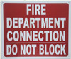 FDC DO NOT Block   Signage