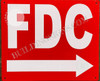 FDC Right - FDC Right Arrow Fire Deparment Sign