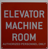 Elevator Machine Room Sign