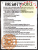 LOBBY Fire Safety Notice -FIRE PROOF BUILDING Dob Sign