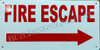 FIRE Escape Right Arrow Hotel Sign FIRE Escape Right Arrow Hotel Sign
