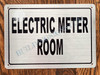 Electric Meter Room Safety Sign Electric Meter Room Safety Sign