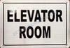 Elevator Room Fire Deparment Sign