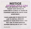 WINDOW GUARDS NOTICE Hpd Sign