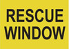 Rescue Window Label Decal Sticker Sign Rescue Window Label Decal Sticker Sign