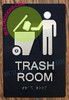 ADA TRASH ROOM Sign