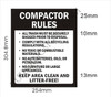 Compactor Rules Hotel Sign Compactor Rules Hotel Sign