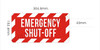 Emergency Shut Off Hotel Sign