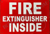 FIRE EXTIGNISHER Inside Safety Sign