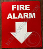 FIRE Alarm Arrow Down Safety Sign FIRE Alarm Arrow Down Safety Sign