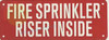 FIRE Sprinkler Riser Inside Fire Deparment Sign FIRE Sprinkler Riser Inside Fire Deparment Sign