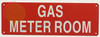 Gas Meter Room Fire Deparment Sign