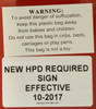 HPD Smoke detector notice Compliance Sign HPD Smoke detector notice Compliance Sign