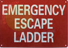 EMERGENCY ESCAPE LADDER Buildign Sign