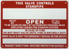 THIS VALVE CONTROLS AUTOMATIC STANDPIPE MUST BE OPEN
