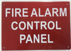 FIRE ALARM CONTROL PANEL INSIDE Sign