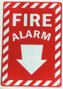 FIRE ALARM  zebra line red Safety Sign