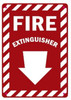 FIRE EXTINGUISHER zebra line red Safety Sign