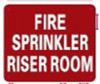 FIRE SPRINKLER CONTROL VALVE Sign FIRE SPRINKLER CONTROL VALVE Sign