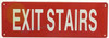 EXIT STAIRS Safety Sign