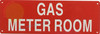 GAS METER ROOM- Safety Sign