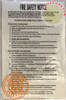 DOOR Fire Safety Notice -FIRE PROOF BUILDING