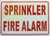 SPRINKLER FIRE ALARM Fire Deparment Sign