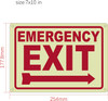 Photoluminescent EMERGENCY EXIT WITH RIGHT ARROW/GLOW IN THE DARK EMERGENCY EXIT WITH RIGHT ARROW Safety Sign