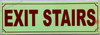 Photoluminescent EXIT STAIRS/GLOW IN THE DARK EXIT STAIRS Sign