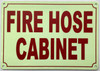 Photoluminescent FIRE HOSE CABINET/GLOW IN THE DARK FIRE HOSE CABINET Hotel Sign