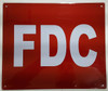 FDC FIRE DEPARTMENT CONNECTION Sign