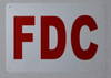 FDC -fire department connection Safety Sign FDC -fire department connection Safety Sign