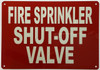 FIRE SPRINKLER SHUT OFF VALVE