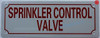 SPRINKLER CONTROL VALVE Sign