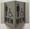 Corridor Men restroom accessible-Men restroom accessible Hallway Buildign Sign Corridor Men restroom accessible-Men restroom accessible Hallway Buildign Sign