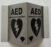 Corridor AED Projecting- Aed hallway Safety Sign