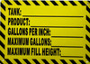 TANK DATA Fire Deparment Sign TANK DATA Fire Deparment Sign