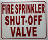 FIRE SPRINKLER SHUT OFF VALVE