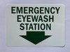 EMERGENCY EYE WASH STATION Decal/STICKER Fire Deparment Sign