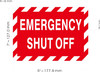 EMERGENCY SHUT-OFF Decal/STICKER Safety Sign EMERGENCY SHUT-OFF Decal/STICKER Safety Sign