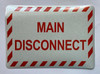 MAIN DISCONNECT Decal/STICKER Fire Deparment Sign MAIN DISCONNECT Decal/STICKER Fire Deparment Sign