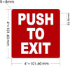 Push to EXIT Sticker/Decal Fire Deparment Sign Push to EXIT Sticker/Decal Fire Deparment Sign