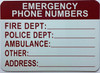 EMERGENCY PHONE NUMBER
