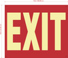 Photoluminescent red EXIT/GLOW IN THE red DARK EXIT Safety Sign